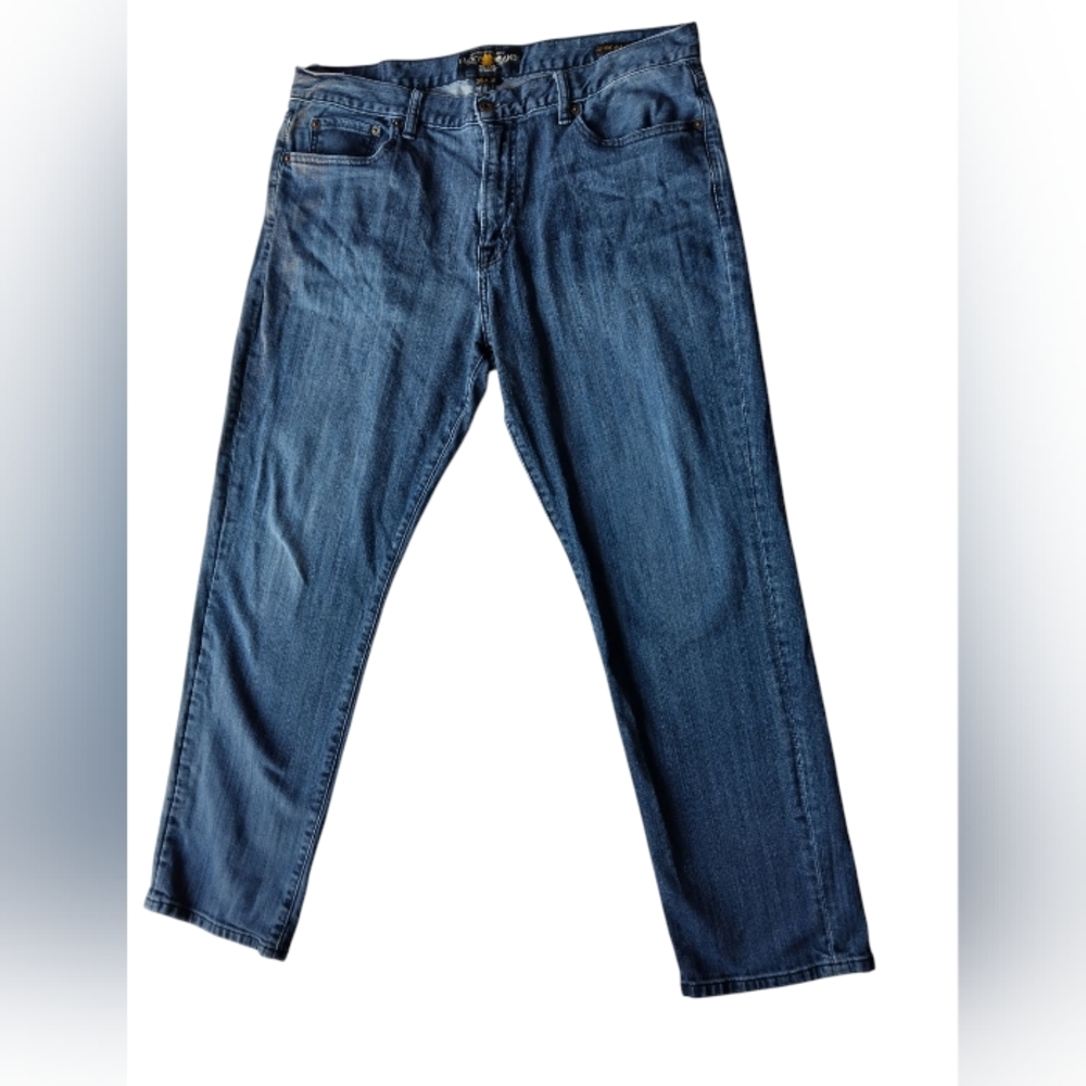 Lucky Brand Men's  Blue Jeans Original Straight Cotton Size  38X33 Medium Wash - Picture 2 of 13